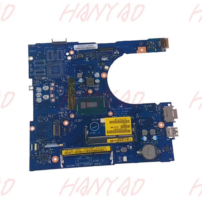 

CN-0FRV68 FRV68 FOR DELL 5555 5458 5558 5758 Laptop motherboard DDR3 i5 cpu LA-B843P