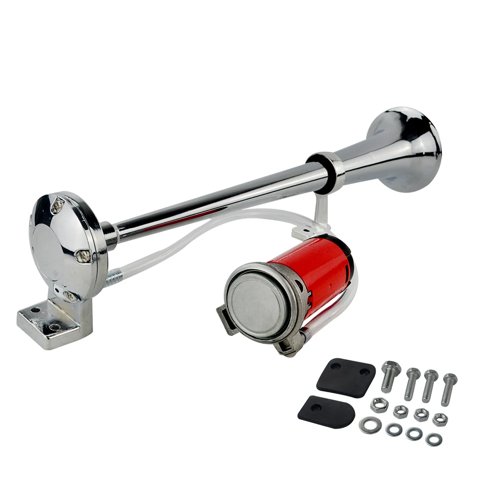 12V RED 1" 150DB громкий автомобильный клаксон однотрубные 12V 180 Герц один свисток трубы компрессор автомобилей Грузовик Поезд Лодка полуфабрикатов в байкерском стиле - Цвет: 12V RED