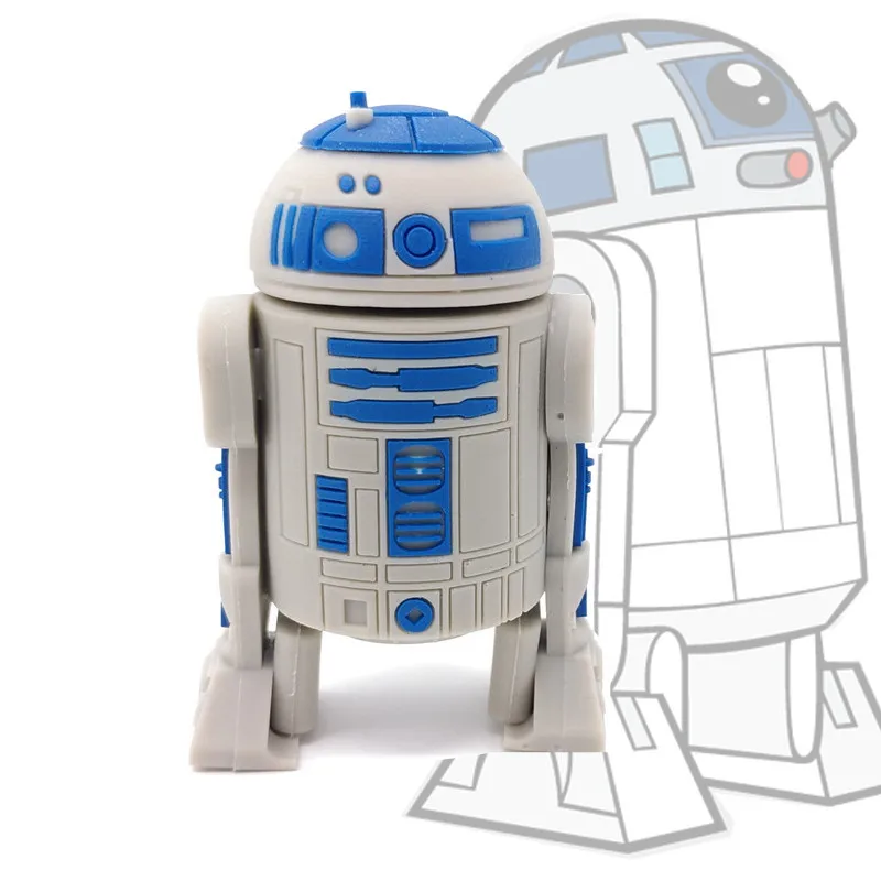 Флешка Star Wars R2D2 Robot usb флеш накопитель с полной емкостью 64 ГБ 32 16 8 4 Гб креативный