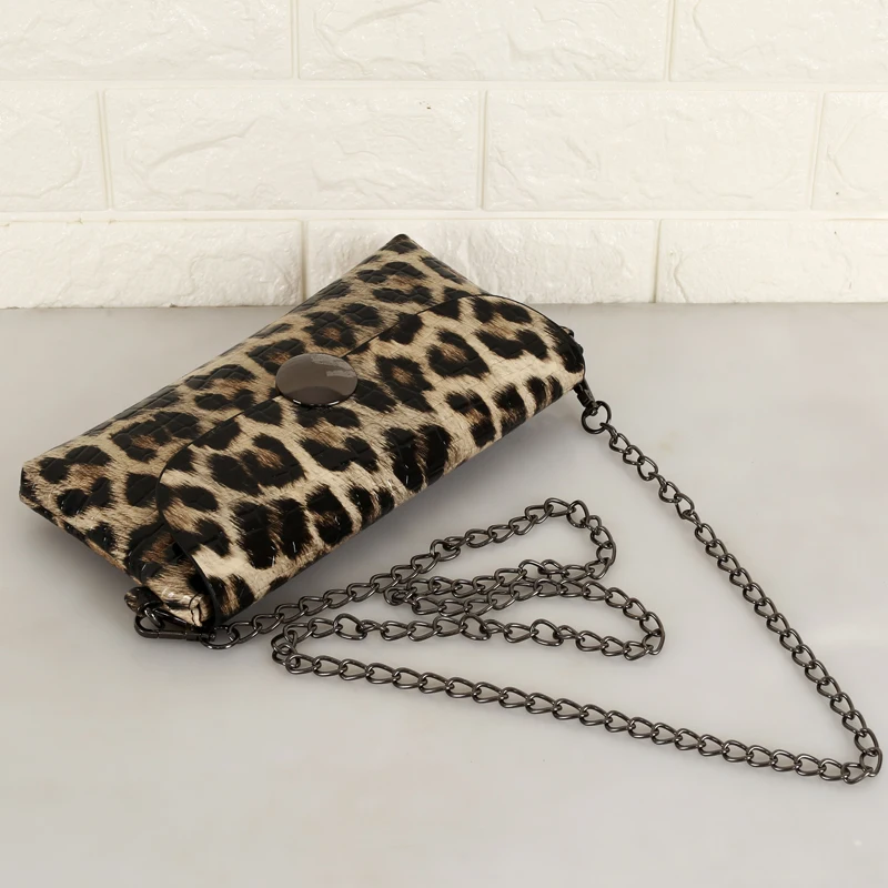Сумка кошелек из спилка и кожи с леопардовым принтом|evening clutch bags|bag ladiesladies shoulder bag |
