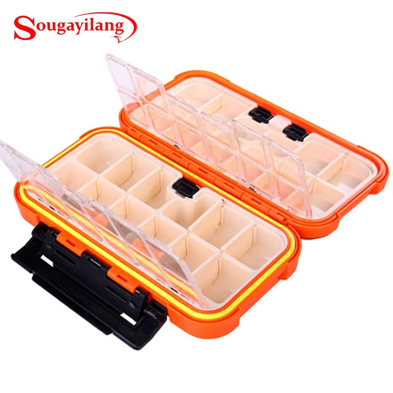 Fishing Tackle Box Lures Swivel Lines Beads Plastic Portable Waterproof Case 16.5*9.5*4.5cm | Спорт и развлечения