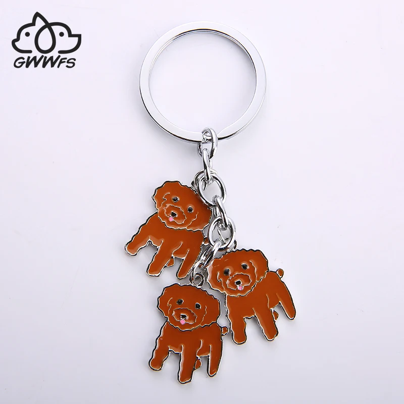 Милый плюшевый металлический брелок для ключей домашних животных с валлийским