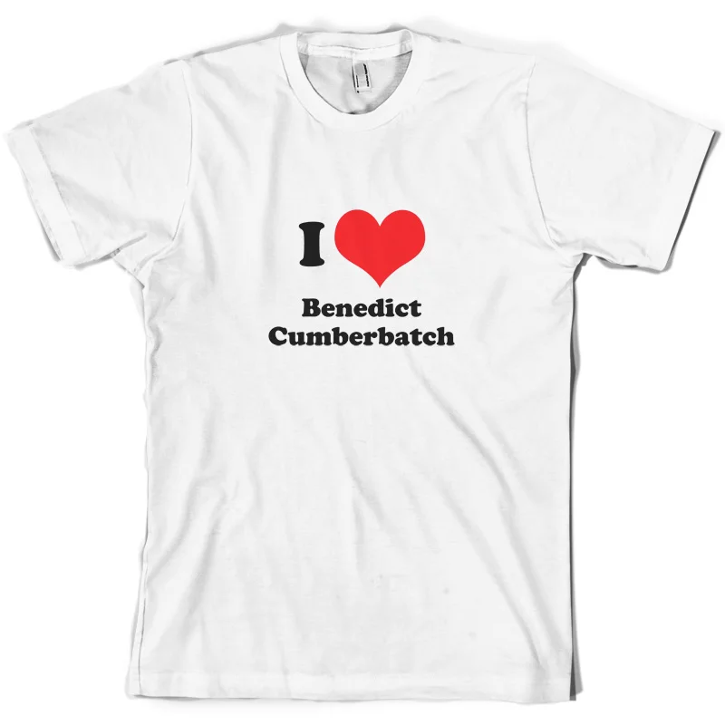 I Love Benedict Cumberbatch Мужская футболка Fan Gift 10 цветов S XXL Футболка с принтом мужские