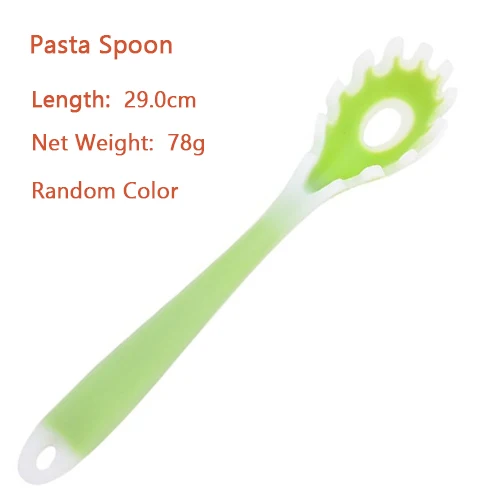 Pasta Spoon 1 шт силиконовая посуда для приготовления пищи ложка лопатка суп ковш Жаростойкие кухонные инструменты силиконовые инструменты для выпечки - Цвет: Pasta Spoon