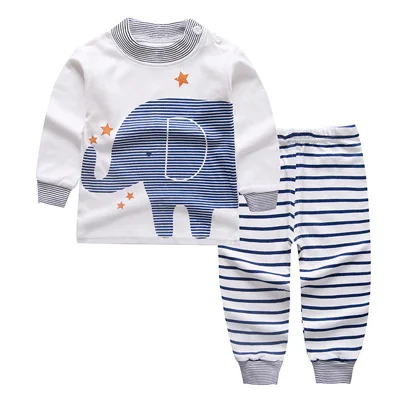 Комплект одежды для мальчиков и девочек модная Пижама сна хлопковая рубашка с