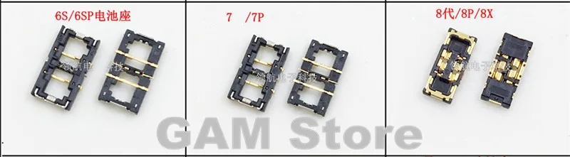 Разъем для аккумулятора FPC iPhone 4 5 6 6Plus 6S 6SP 7 7Plus 8 8P X внутренняя подставка сменный