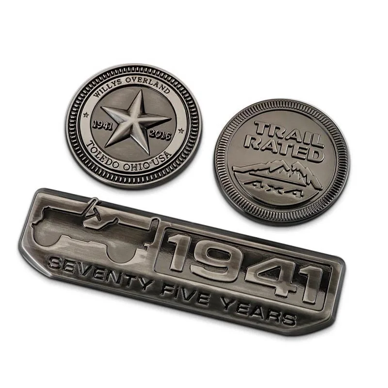 Винтаж 1941 75 Юбилей бар круглый звезда TRAIL RATED хром значок из металла стайлинга