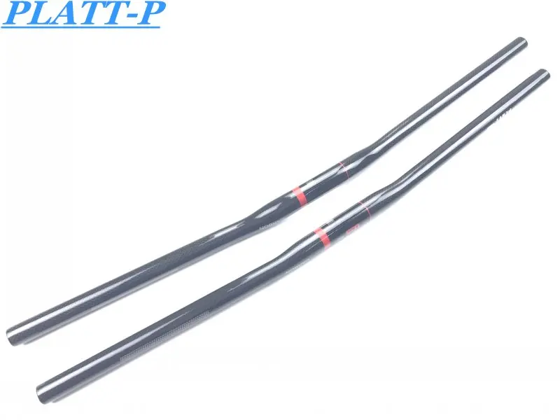 

RED 3k shiny bmx bike folding bike handlebar carbon fiber bike riding bike flat Rise handlebars 25.4 * 580/600/620/640/660/680/7