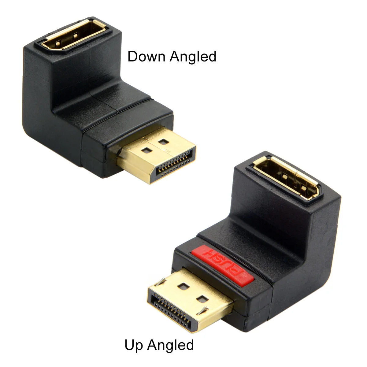Кабель-удлинитель с углом 90 градусов DP DisplayPort папа-мама