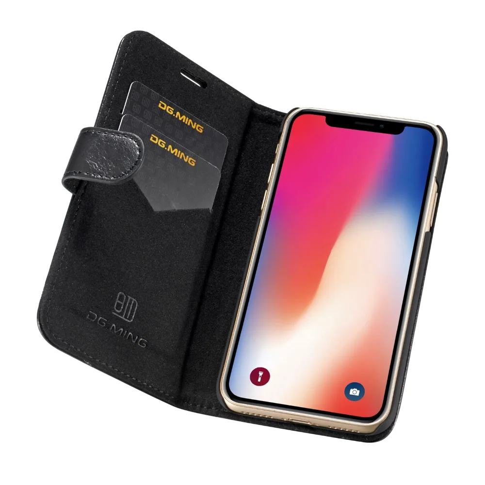 Многофункциональный чехол бумажник для телефона из натуральной кожи iPhone X 6 S 7 8 PLUS