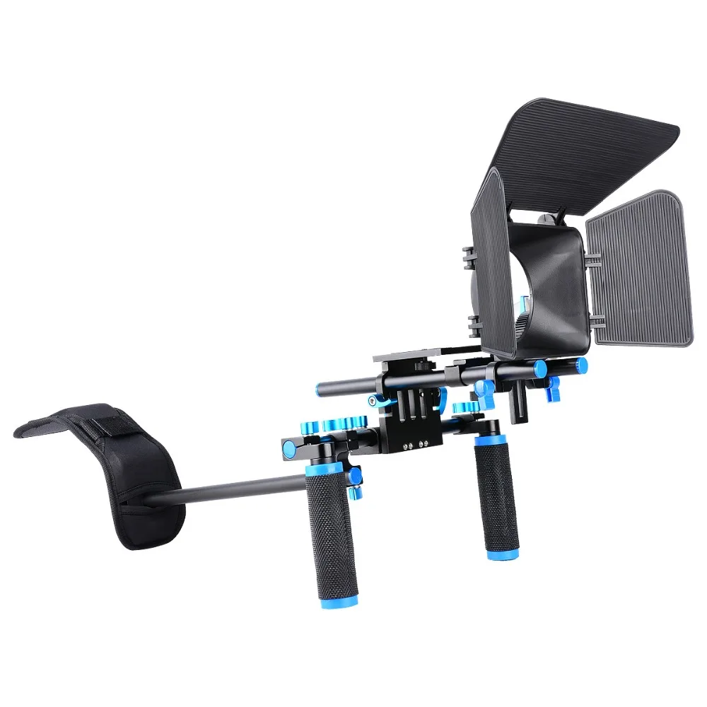 Professional DSLR Rig Shoulder Video Camera Stabilizer Matte Box + Follow Focus for Canon Nikon Sony dslr Camcorder | Электроника