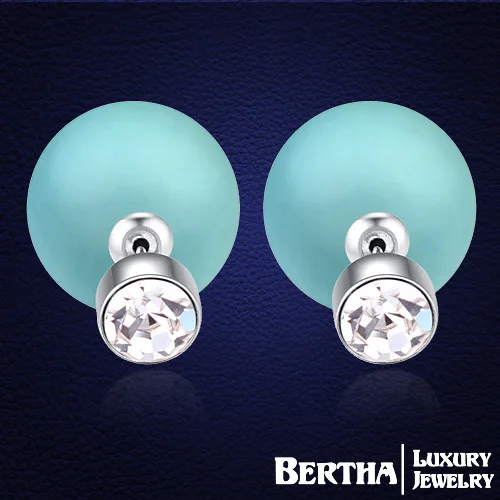 Двухсторонние серьги для женщин с кристаллами Сваровски ювелирные изделия из