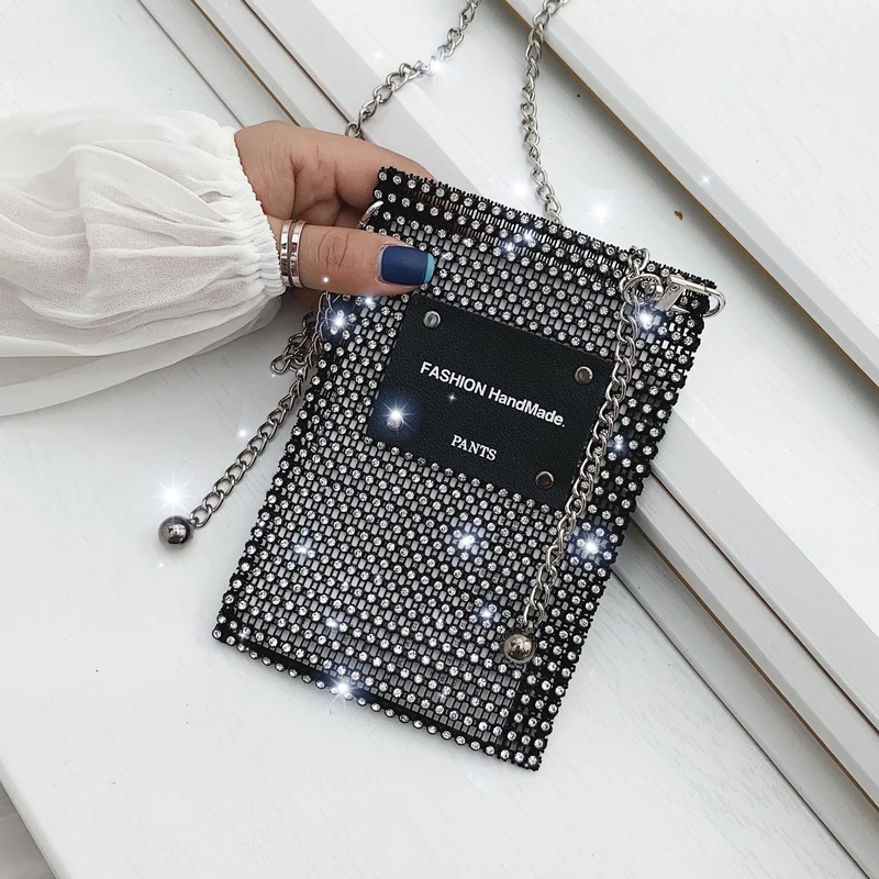 

Diamond Mini Phone bag Summer Fashion New High Quality Women's Designer Handbag Cute Girl Chain Shoulder Messenger bag