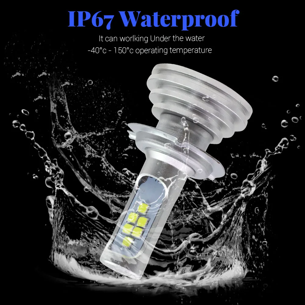 Cawanerl 2X9005 HB3 9006 HB4 H8 H9 H11 H7 светодиодный противотуманный светильник 80 Вт 4000лм каждый