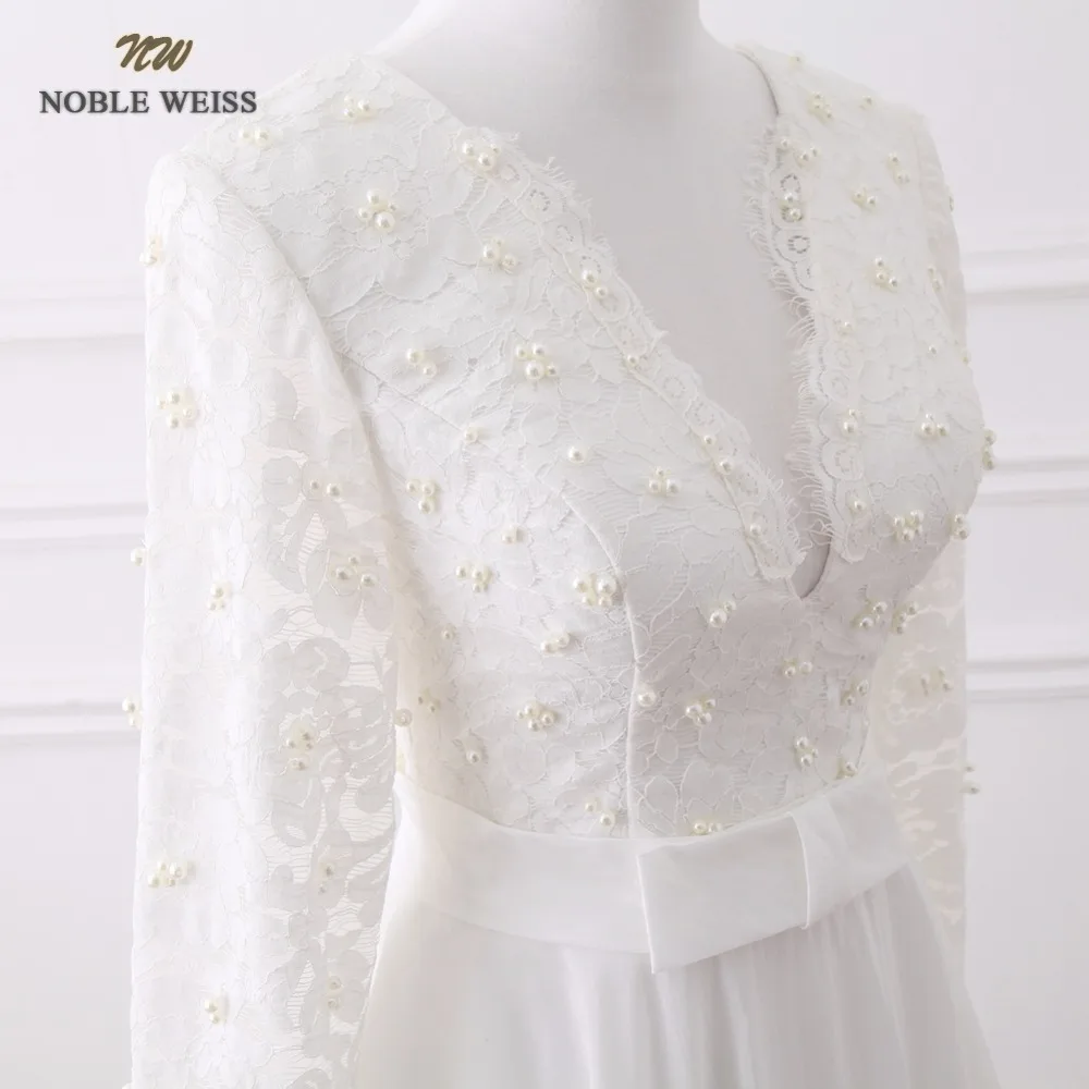 NOBLE WEISS Robe De Soiree 2019 новый стиль кружева аппликации бисером Длинные вечерние платья