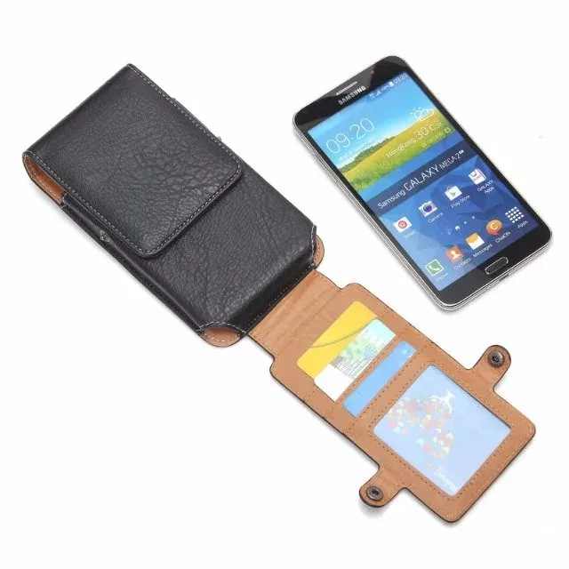 Универсальный Спорт Открытый Флип PU Кожаный Пояс Пряжка Клип Кобура Футляры Для