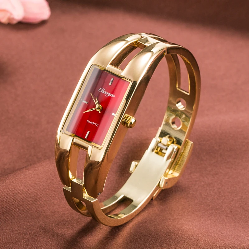 

CYD 2021 Women Bracelet Gold Fashion Luxury Brand Wristatches Silver Bangle Quartz Stainless Steel Case Waterproof Ladies Watch