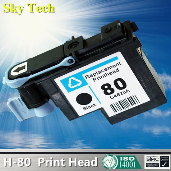 Качественная восстановленная Печатная головка для принтера HP 80 BK Refresh C4820A Designjet