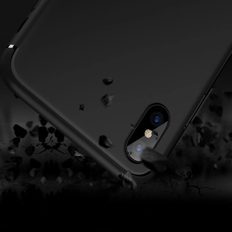 Cafele Роскошные сзади Матовый Мягкий силиконовый Чехол для IPhone X 10 чехол Полный iPhone