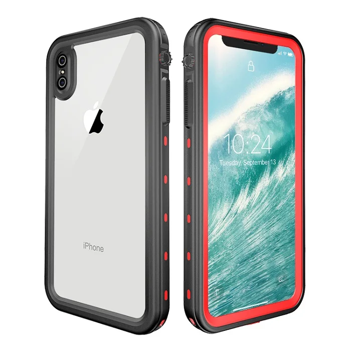 Red Водонепроницаемый чехол Redpepper для iPhone XS MAX Серии IP68 Дайвинг Подводный противоударный пыленепроницаемый защитный чехол для iPhone X/XS - Цвет: Red
