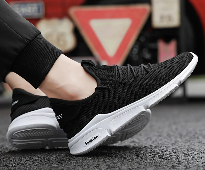 2018 Новая мужская обувь летняя спортивная дышащая повседневная сетчатая