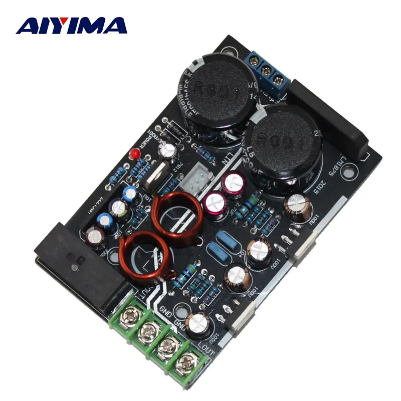 Aiyima Amplificador усилители Audio доска LM1875 20Wx2 Amp С Динамик защиты закончил | Электроника