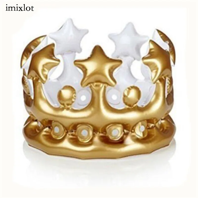 Imixlot надувная игрушка золотого цвета подарок на день рождения корона детское