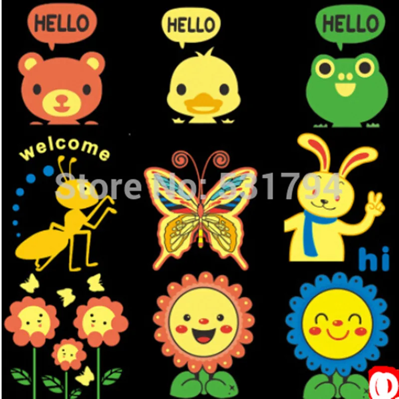 

1PCS Cute Animal Luminescent Switch Sticker Wall Stickers For Refrigerator Stickers Permanent Luminous Stickers For Kid Bedroom