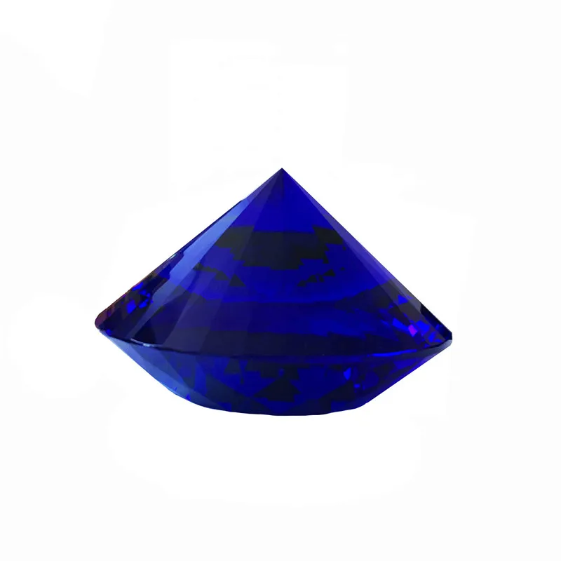 100mm 1pcs Multifaceted Crystal Diamond Paperweight Crafts Dark Blue For Shipping Mall Decoration Hot Sales | Лампы и освещение