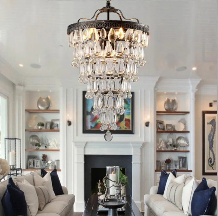 Потолочная светодиодная железная ретро лампа в американском стиле французская