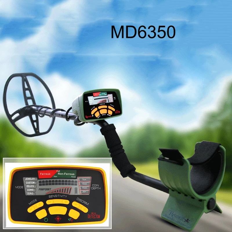 Профессиональный Подземный металлоискатель MD6350 Золотоискатели MD-6350 Pinpointer Охотник за сокровищами ЖК-дисплей золотоискатель