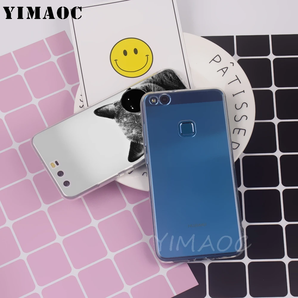 YIMAOC Cute dog cat Soft TPU Cover for Huawei Honor 6A 7X 7A Pro 8C Mate 10 Note 9 Lite Y6 Y9 Y7 Prime 2018 Cases |