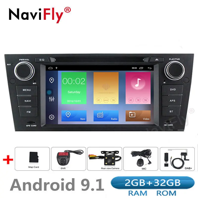Автомобильный мультимедийный плеер Android 9 1 dvd радио аудио для BMW 3 серии E90 E91 E92 E93 GPS