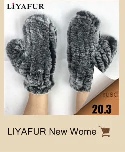 LIYAFUR Для женщин натуральная вязаной норки Зимние перчатки эластичная сетка варежки черный, красный желтый и зеленый цвета синий Цвета