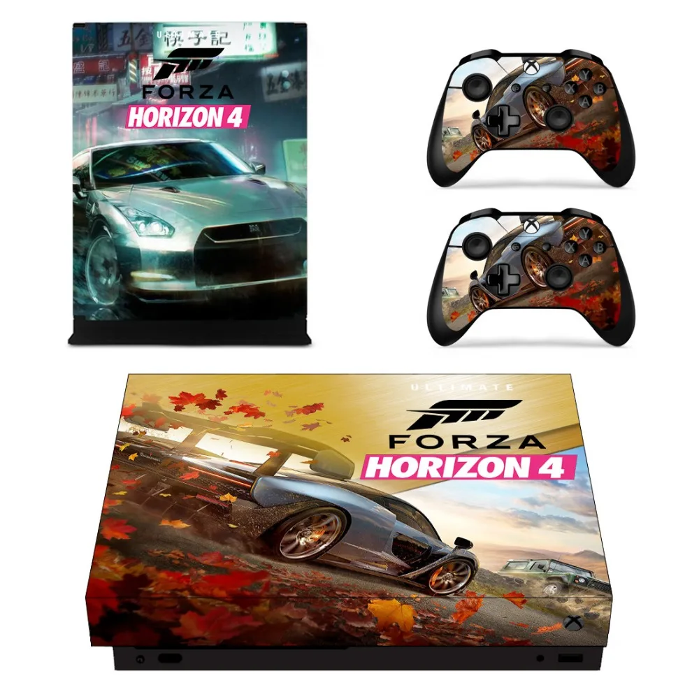 Full Set Faceplates Skin Stickers of Forza Horizon 4 for Xbox One X Console and Two Controller | Электроника