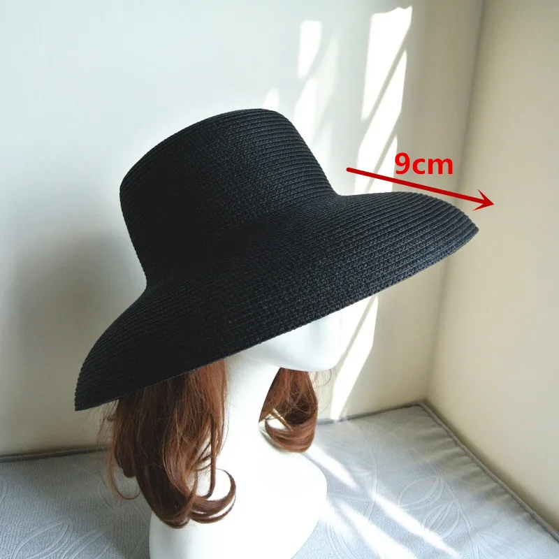 

01811-axi British summer chimney Modelling French style Hepburn elegant lady straw leisure cap women bucket hat wholesale
