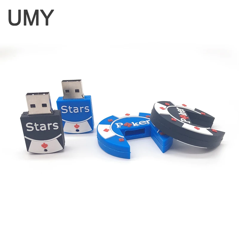 Горячая Распродажа usb флеш накопитель Покер звезда Ручка привод Флешка 4 ГБ 8 16 32