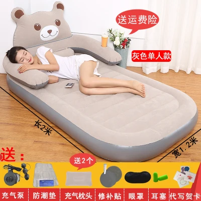 Луи Мода татами матрас Тоторо Beanbag двойная пара бытовой портативный надувной матрас для кровати мультфильм медведь на полу - Цвет: Single
