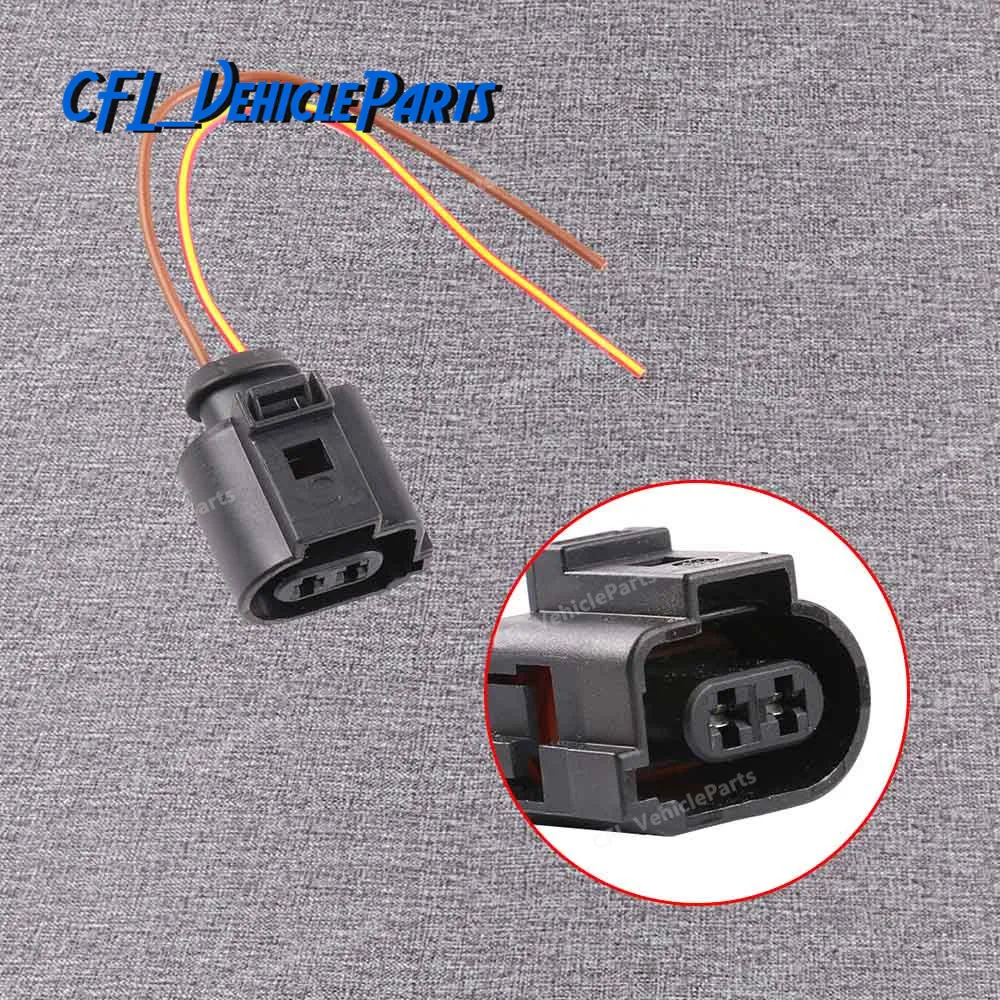 2 Pin Connector Plug Wiring Harness Cable Socket 1J0973722A For VW Beetle Passat Touareg CC Audi Q5 A4 A6 | Автомобили и