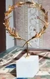 Аксессуары для украшения дома подставка под белый мрамор Золотой лист розовый