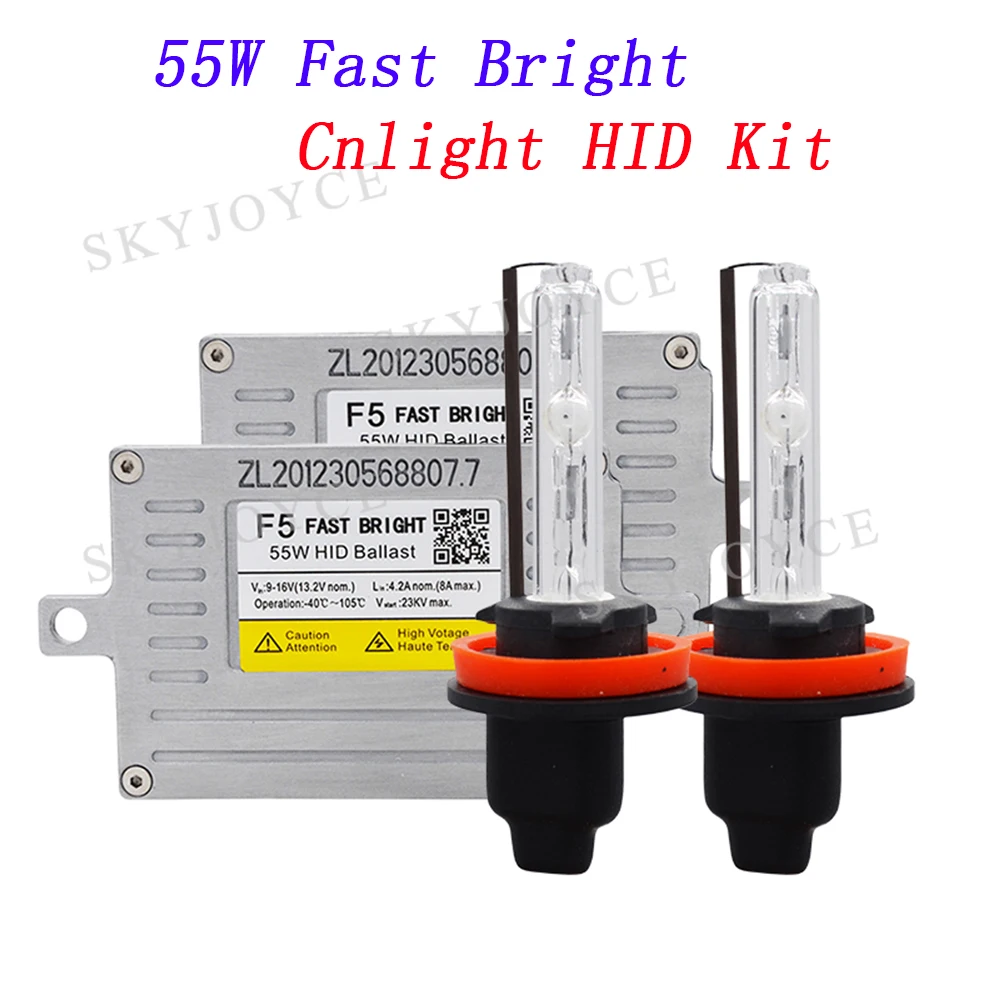 SKYJOYCE 55 Вт H7 HID ксеноновый комплект DLT F5 Быстрый старт Балласт 4300K 6000K Cnlight Лампа H1 H3