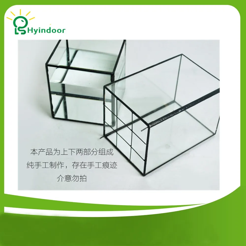 

Flower Pots Rectangle Split Type Hydroponic Glass Terrarium Vase