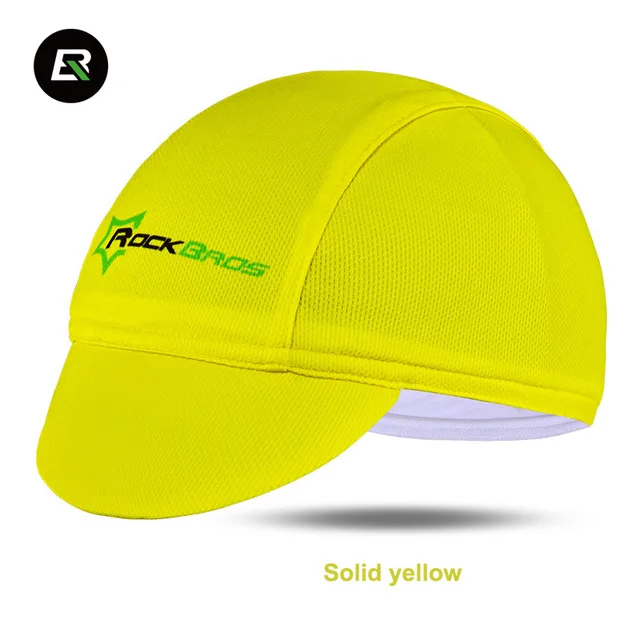 Solid Yellow ROCKBROS велосипедные шапки для мужчин и женщин, разные цвета, свободный размер, для улицы, экипировка для мужчин, t gorra ciclismo, дышащие, пылезащитные, MTB, для езды на велосипеде - Цвет: Solid Yellow