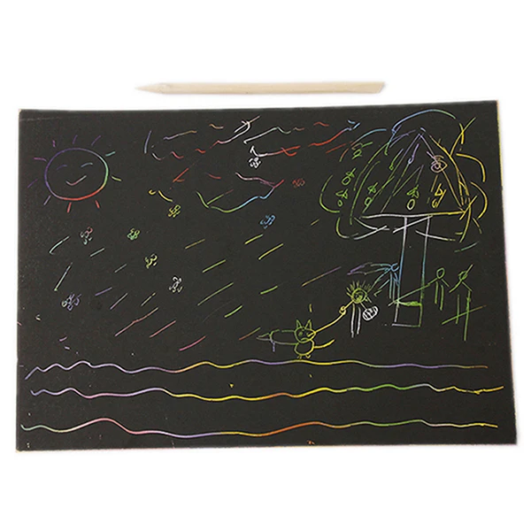 10 шт. Высококачественная детская бумага для выскабливания рисования обучающие и