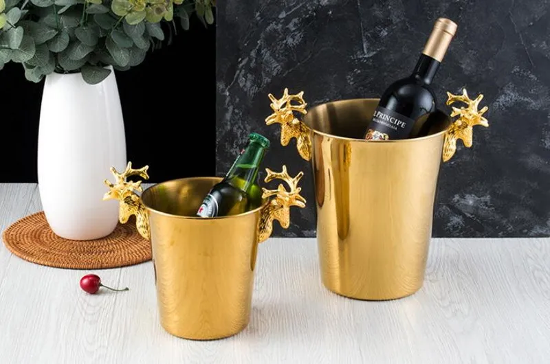 Ведро для льда в виде головы оленя ведро европейском ретро стиле шампанского из