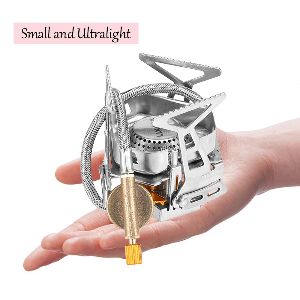 Складная газовая плита Lixada складная ветрозащитная для кемпинга и пикника