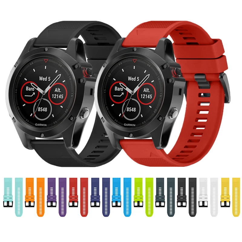 26 мм ремешок для Garmin Fenix 5X/Fenix 3/Fenix 3 HR часов спортивные умные часы чистый цвет легко