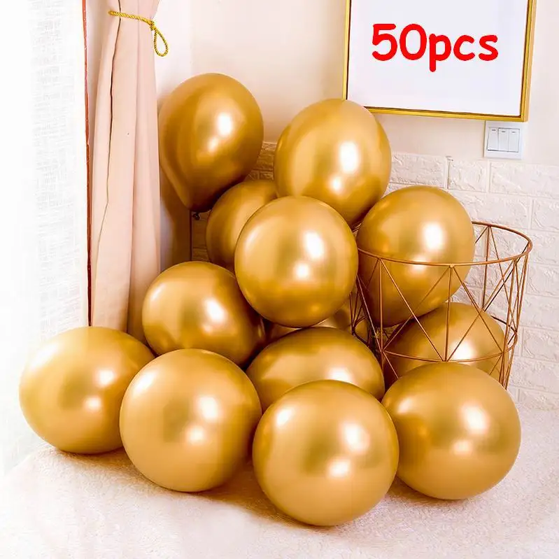 chrome gold 59 шт./компл. хром металлический золотистый воздушный шарик в арочный комплект латексных воздушных шаров с Свадебная вечеринка гирлянда шар Baby Shower поставки фон Настенный декор - Цвет: chrome gold