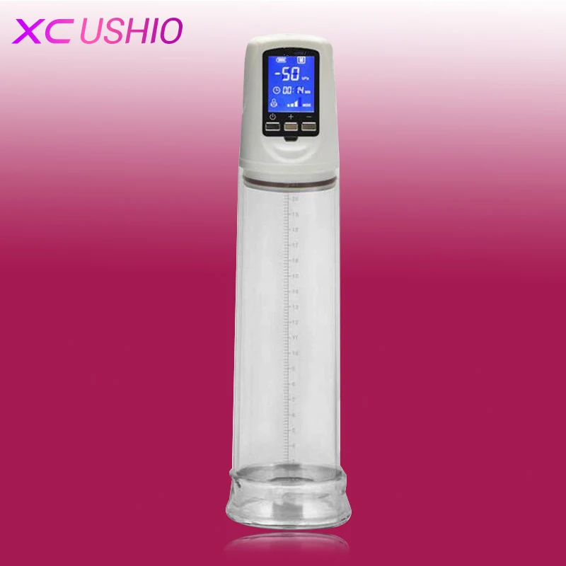 Насос для пениса USB Перезаряжаемый светодиодный автоматический удлинитель