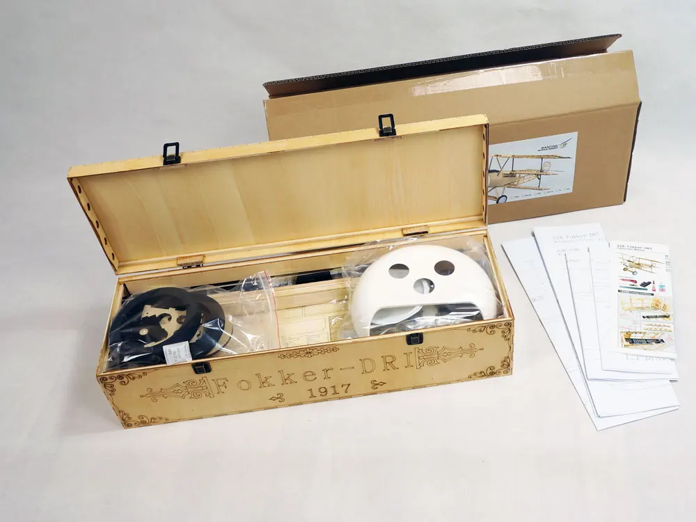 

Balsawood Airplane Model Laser Cut Electric Power Fokker DRI 1540mm Wingspan Building Kit Woodiness model /WOOD PLANE